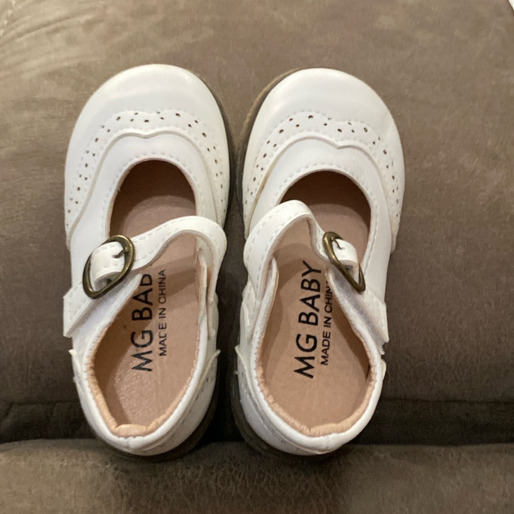 MG baby white Mary Janes
